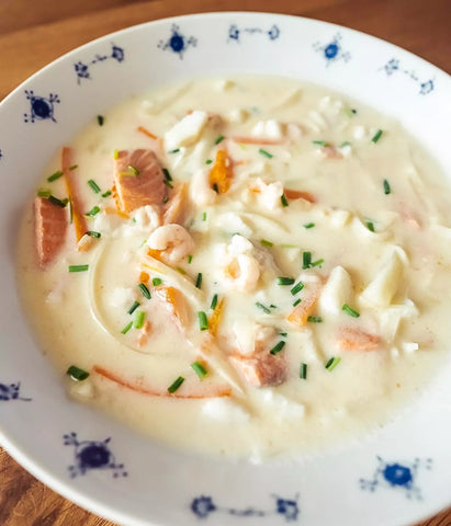 Fiskesuppe. Recipe only, not for order